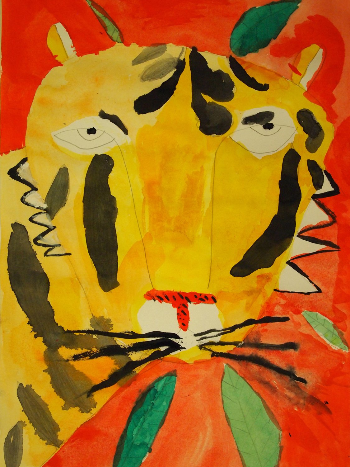 Tiger/ Wasserfarbe/ Edding
29,7x42 cm