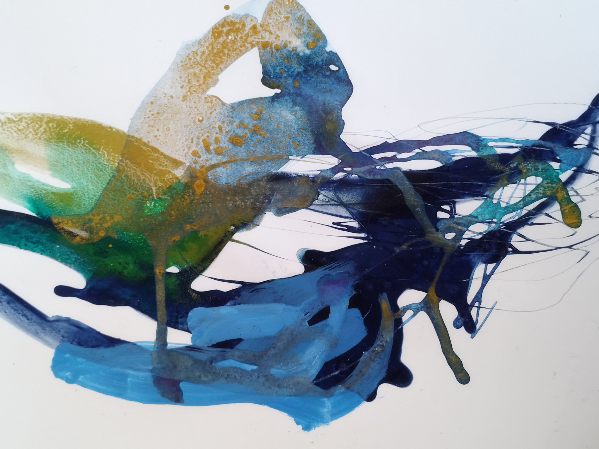 Tuscheexperiment mit Acryl
29,7x21 cm